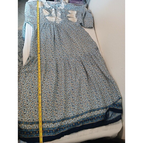 Miss June Paris Women’s Tassel Maxi Dress Floral Peasant Style One Size Bohemian - Picture 10 of 16